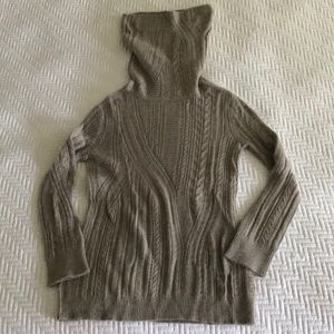 Cashmere Rib Pointelle Cowl Neck